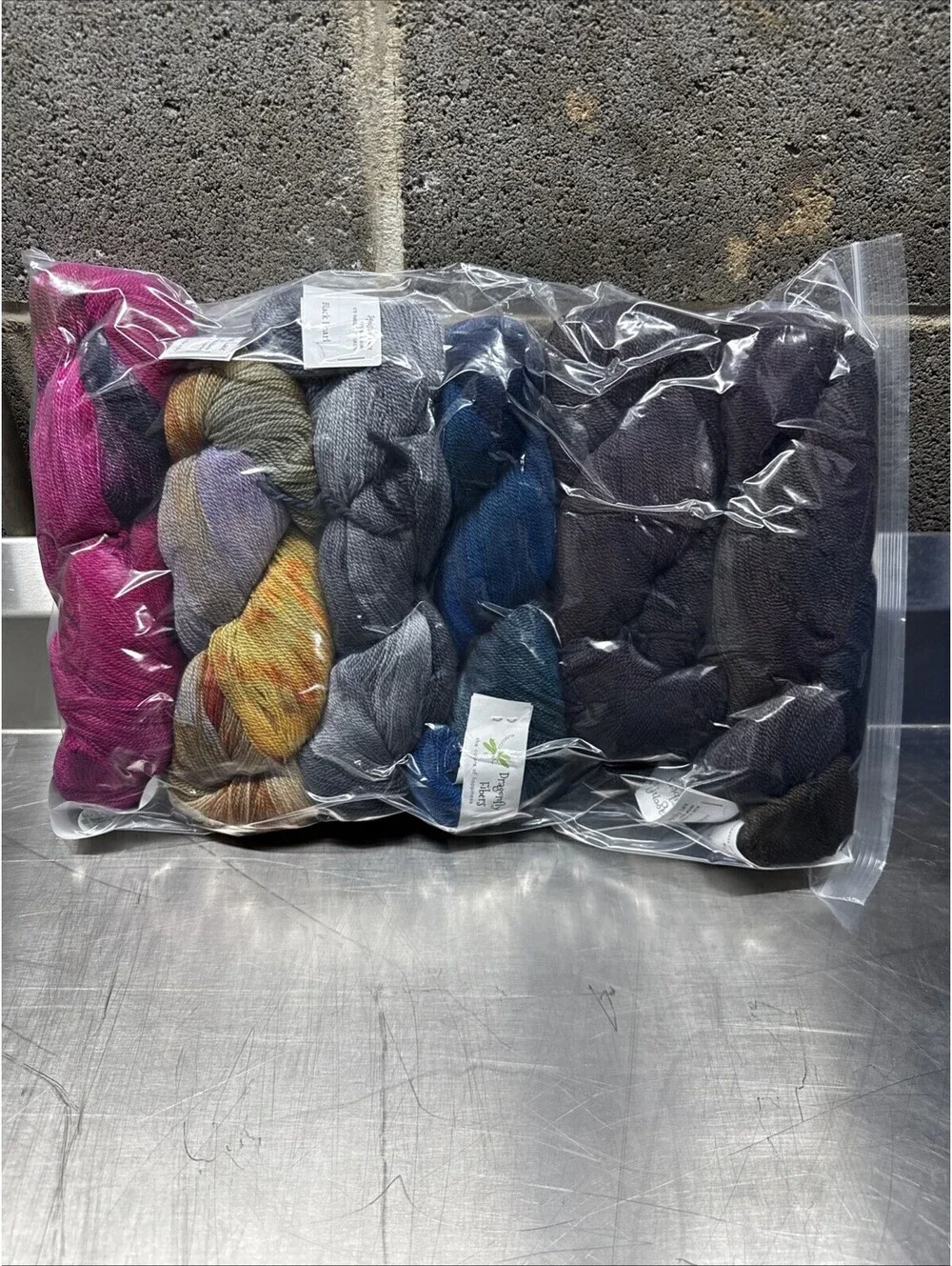 Dragonfly Fibers Squishy Lace 100% Merino Multicolor Mixed 6 Skein Lot